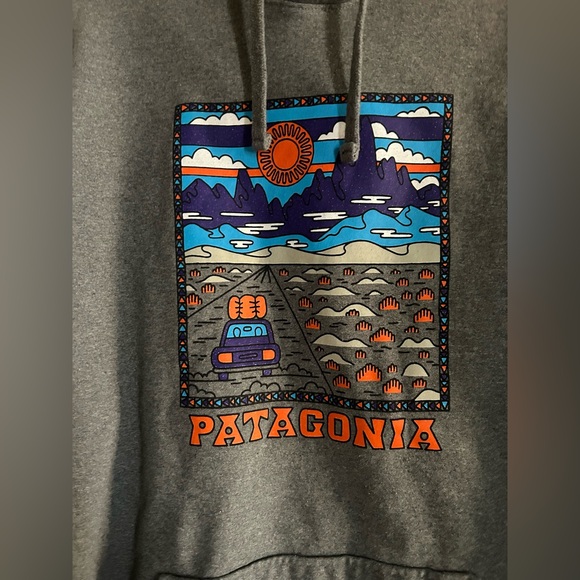 Patagonia Men's Summit Road Uprisal Hoody size XL Grey Gray Colorful - Picture 3 of 7